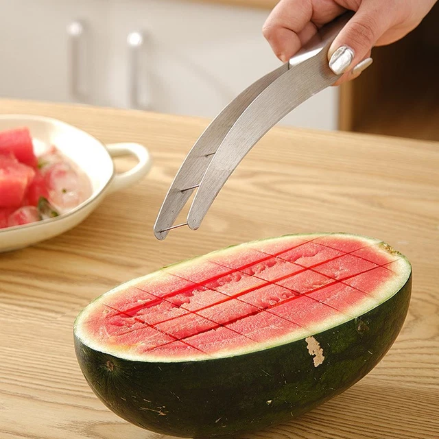 WATERMELON SLICER CUTTER Stainless Steel Fruit Cutting Artifact Tool