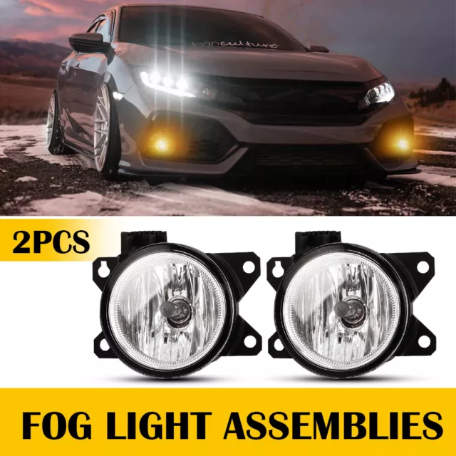 2x LED Fog Light Lamp For Assembly 2016 2017 2018 2019 2020 2021 Honda Civic