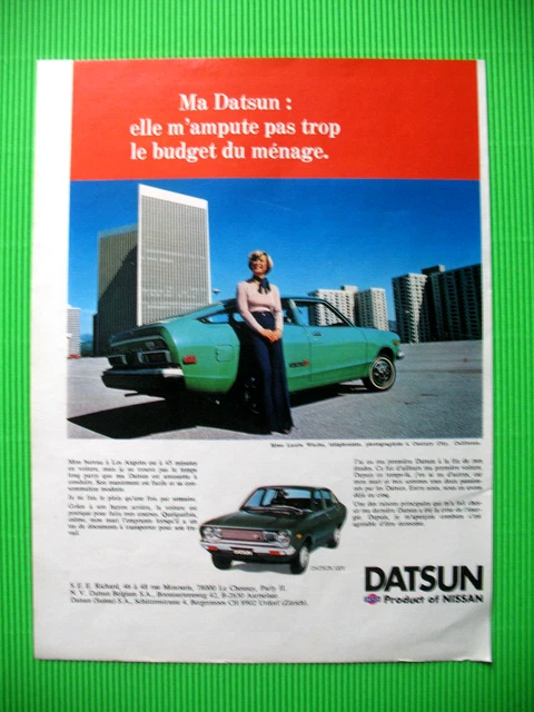 Datsun 120Y Automobile Le Budget Du Menage Ad 1976 Press Advertisement