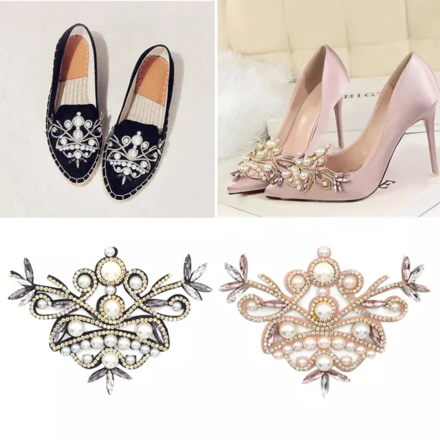 2 Stück Damen Strass Kristall   Charms Wies Schuhe Dekoration