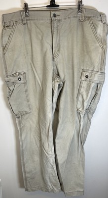 CARHARTT Pantaloni Carpentiere vintage effetto anticato Salopette Fit Workwear Pantaloni A366 