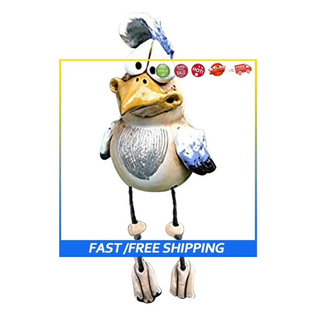 #b Resin Garden Chicken Statue Art Farm Dumb Chicken Sculpture Ornament (Blue)