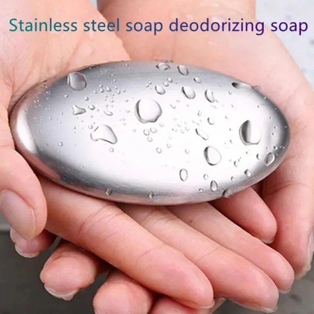 STAINLESS STEEL SOAP Remove Garlic Odor Smell Fish Deodorize Kitchen