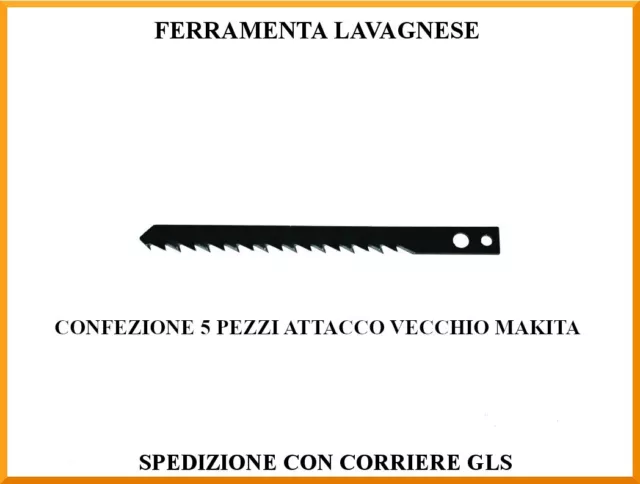 Confezione 5 pezzi lame CR-VA per seghetto alternativo vecchio attacco Makita