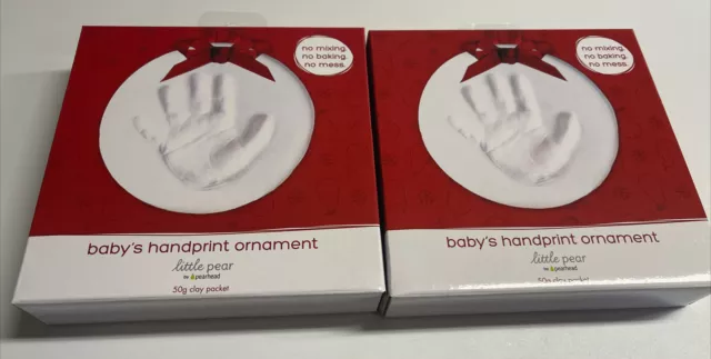 Lot Of 2 Baby Handprint Footprint Keepsake Kits Perfect Grandparents Gift