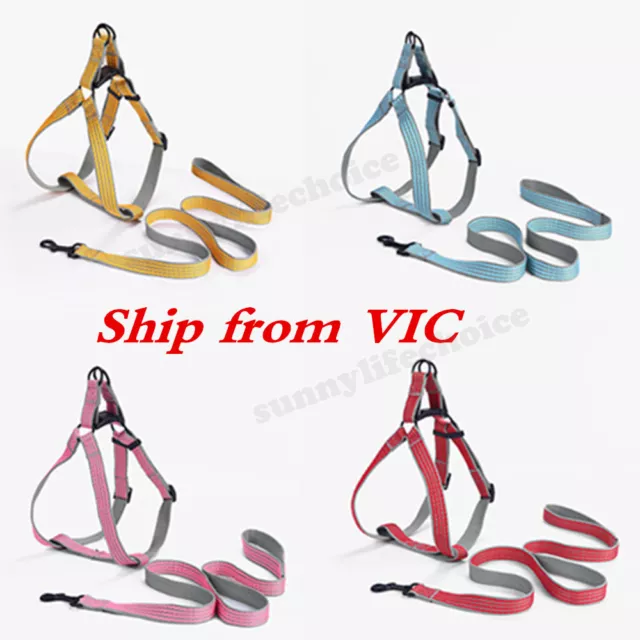 Dog Harness Lead Pet Vest Puppy Leash Training Obedience Recall Walk Tracking