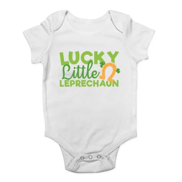 St Patrick's Day Baby Grow Vest Lucky Little Leprechaun Bodysuit Boys Girls Gift