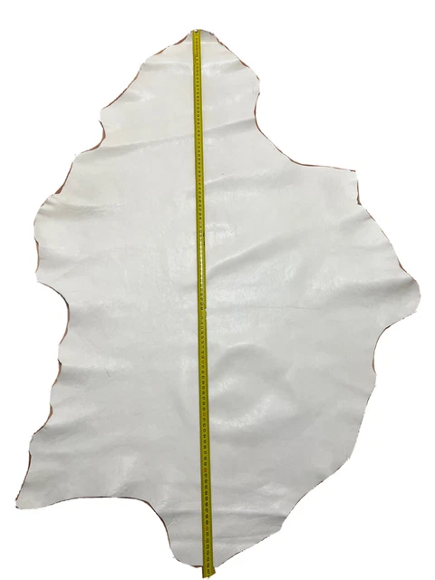 Lederhaut 1,0 Weiß Lederstück Echtleder Lammleder Echt Leder 116x81 Cm