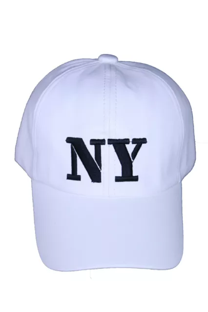 Mujer Hombre Blanco Unisex Poliuretano Moda Informal Gorra Béisbol Ny Nuevo York