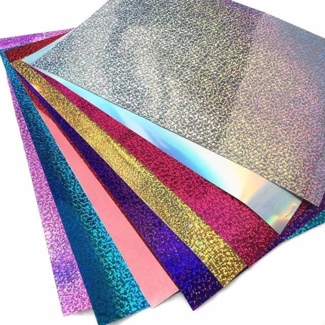 A4 Sheet PVC Sparkle Glitter Iron-on Heat Press Transfer HTV Vinyl Film T-shirt