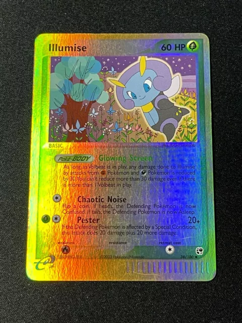 POKEMON EX SANDSTORM Illumise Reverse Holo 38/100 - Excellent