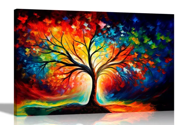 Majestic Tree of Life Abstract Canvas Wall Art Prints for Living Room Pictures