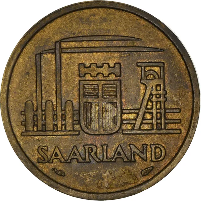 [#957822] Monnaie, Saare, 20 Franken, 1954, Paris, TTB, Bronze-Aluminium, Gadour