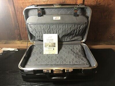Vintage Skyway Travel Personal Touch Black Suitcase Luggage w Combo Lock & Instr