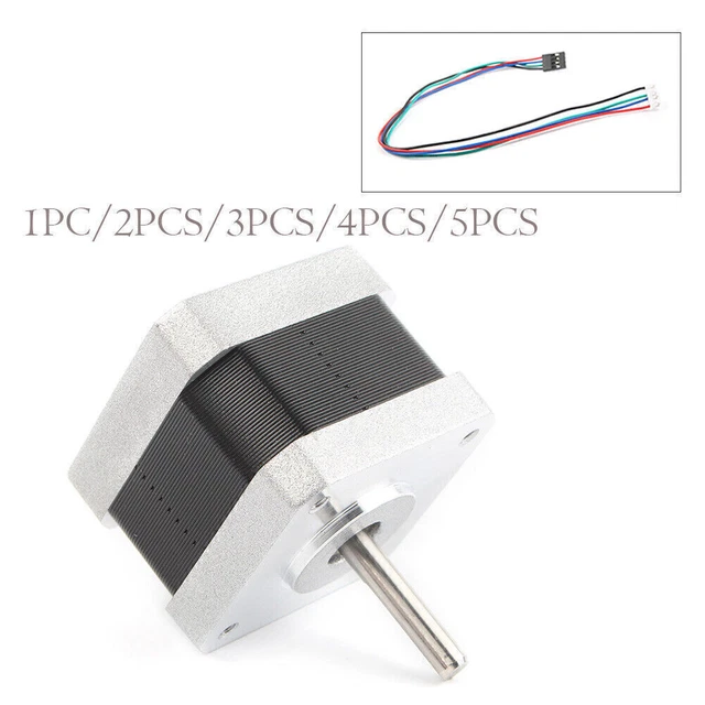 42BYHG34 1.8°4 Wire 1-5NX 28Ncm 0.4A Sliver Fit 3D Printer Reprap Motorcycle