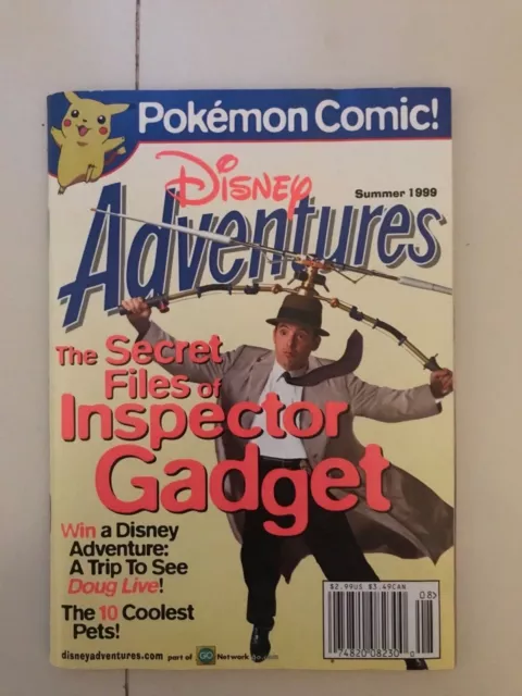 VTG Disney Adventures Magazine SUMMER 1999 Inspector Gadget Pokemon Uncirculated