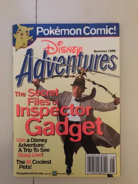 VTG Disney Adventures Magazine SUMMER 1999 Inspector Gadget Pokemon Uncirculated VTG Disney Adventures Magazine SUMMER 1999 Inspector Gadget Pokemon Uncirculated