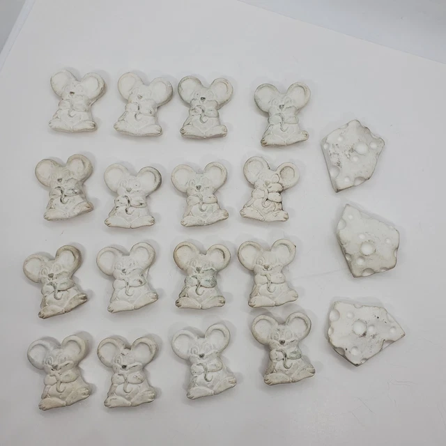 Imanes de ratón y queso artesanales listos para pintar de California Creations (lote de 19) de colección