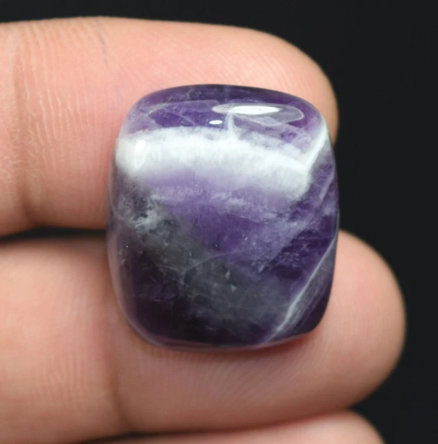 Améthyste Naturelle Dentelle Agate Coussin Cabochon Pierre Précieuse Lâche...