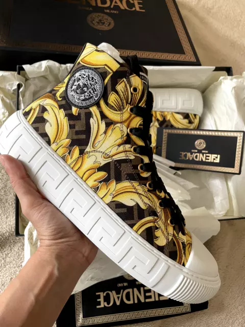 Versace sales gold trainers