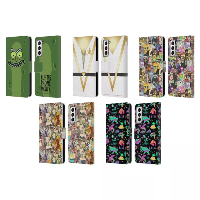 Funda Oficial Rick And Morty Temporada 3 Gráficos Cuero Libro Para Teléfonos Samsung 4