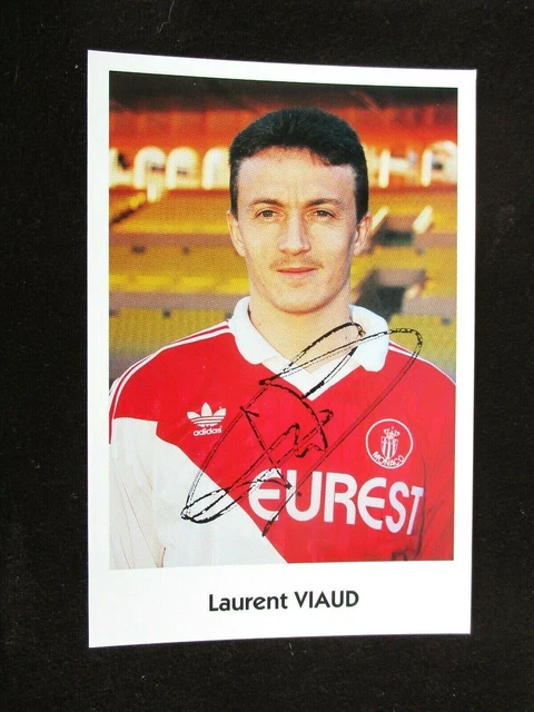 Carte Postale AS Monaco 1994-1995 – Claude Puel – Signée – État Neuf