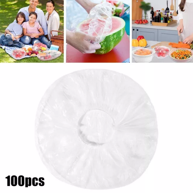 Coperchi in plastica PE riutilizzabili 100 pz sacchetti monouso per alimenti fre