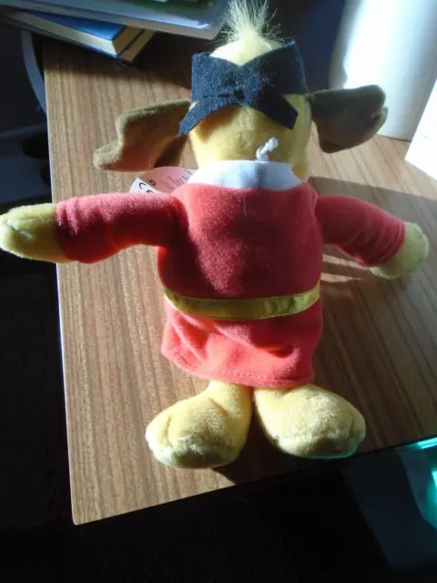 Hong Kong Phooey Plush Soft Toy Beanie Golden Bear 7" With Tag 3