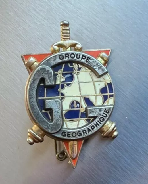 Original Military Badge Geographic Group / Delsart Tbe