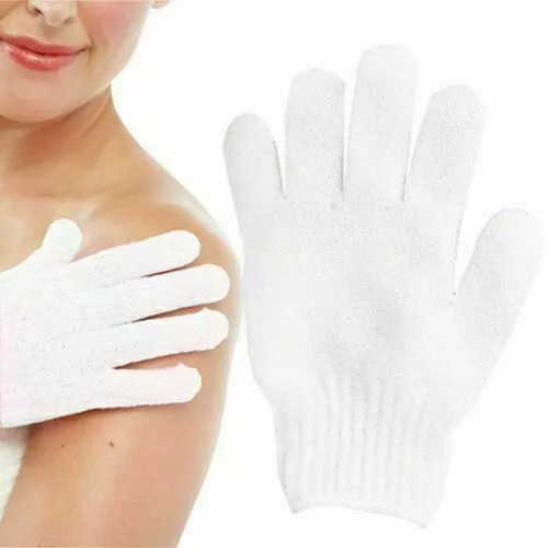 1 PAR - Guantes de baño exfoliantes con salud belleza cuidado de la piel ducha masaje spa 2