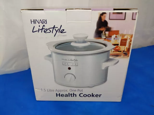 HINARI LIFESTYLE 1.5 Litre One Pot Health Slow Cooker White Brand New SC170 14.99 PicClick UK