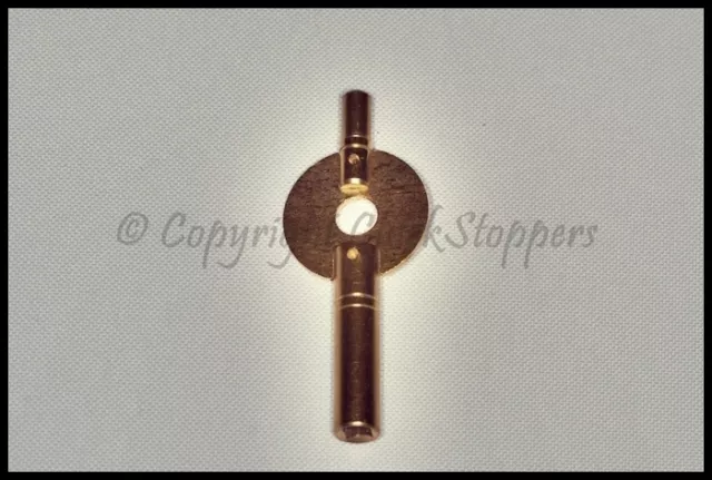 Double Ended Brass Carriage Travel Clock Winding Key Sizes 2.25mm to 4.75mm