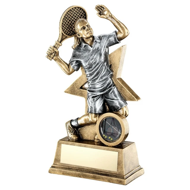 Trophée De Tennis Féminin – 3ème Place – Tournoi GWA 2003 – Argenté Sur Socle