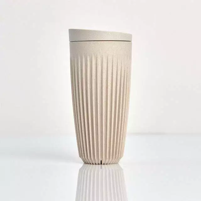 Huskee Cup | Reusable Cup with Lid 16oz/473ml Natural