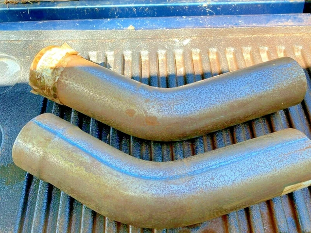 SCHOENFELD EXHAUST ELBOWS LOT OF 2 18 ga STEEL 3" X 45 DEGREE 0.49 wall  sch3045