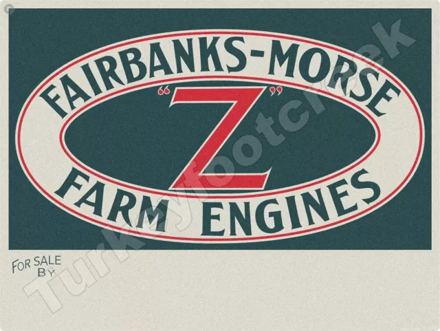 Fairbanks-Morse Z Farm Engines 12" x 16" Metal Sign