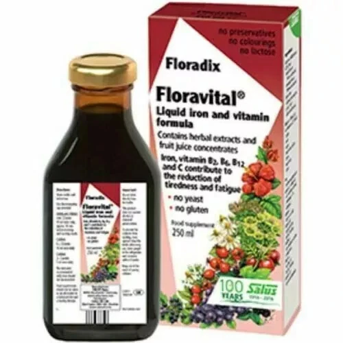 FLORADIX FLORAVITAL LIQUID Iron & Herbs, No Yeast, No Gluten 250ml £12
