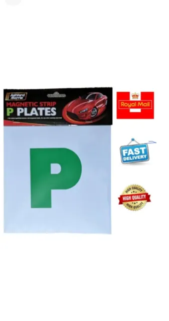 2pc New Driver P Plate Fully Magnetic Safety Car Learner Just Passed Legal Sign