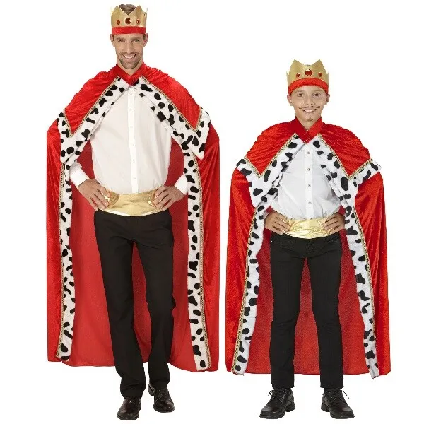 König Umhang Kostüm Set - für Erwachsene Kinder Biblische Kostüme 128 - XL