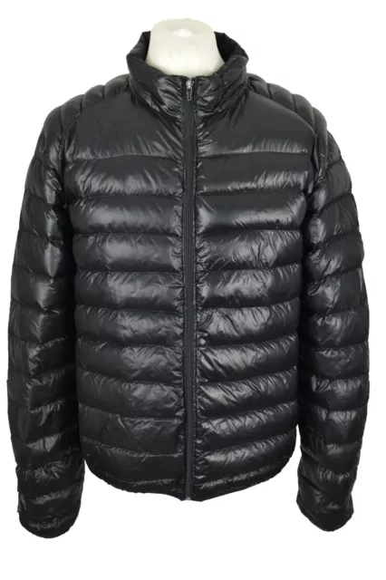TRIPLE FAT GOOSE Black Puffer Jacket size L Mens Quilted Full Zip Nylon ...