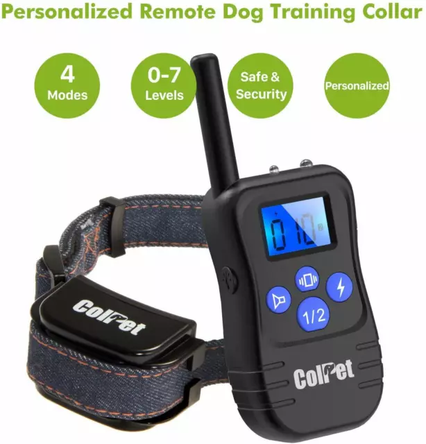 Colpet Dog Training Collar, Rechargeable and Waterproof Remote Controlled Collar
