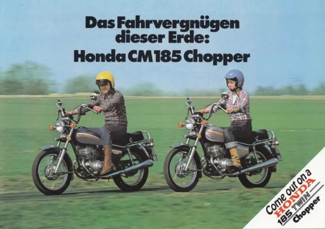 P + HONDA CM 185 Chopper + Prospekt brochure + 4 Seiten