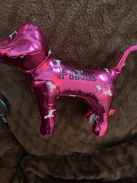 VICTORIA'S SECRET PINK MiNI PLUSH DOG HOT PINK