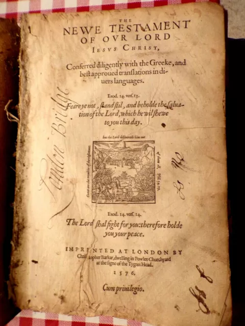 1576-GENEVA-Bible-Old Testament Leaves-You Pick!-1st Sm Folio in U.K.-Roman Font