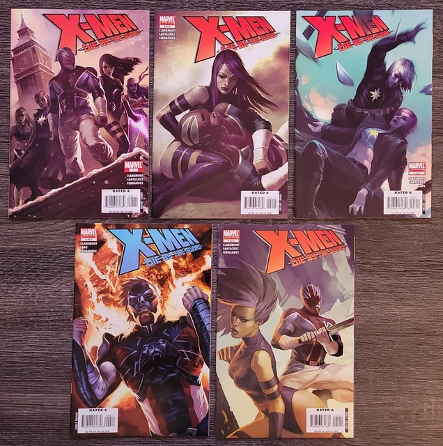X-Men Die By the Sword #1 2 3 4 5 Complete 2007 Marvel Comic Set 1-5 Mini Series