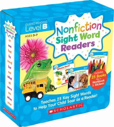 Nonfiction Sight Word Readers: Guided Reading Level B (Parent Pack): Teaches 25