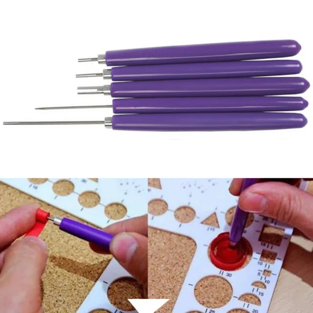5 PC Violett Kind Geschlitzter Nadelstift Quilling-Tools Für Kinder