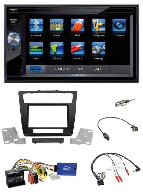 Blaupunkt 2DIN Bluetooth TMC USB Lenkrad SD Navigation für BMW 1er aut. Klima E8