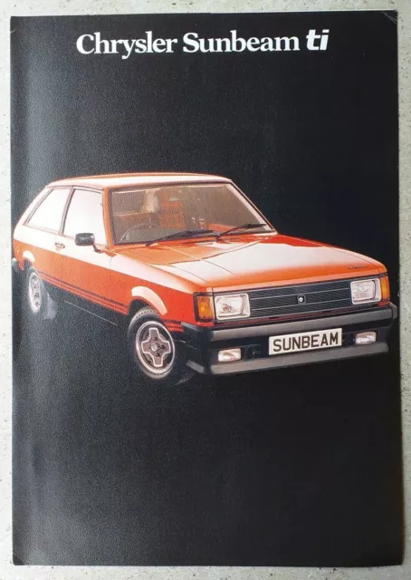 Chrysler Sunbeam ti rare Car sales marketing foldout Brochure 1979