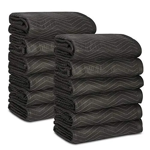 12 Heavy Duty Moving Packing Blankets Ultra Thick Pro 72 x 80 Furniture Pads